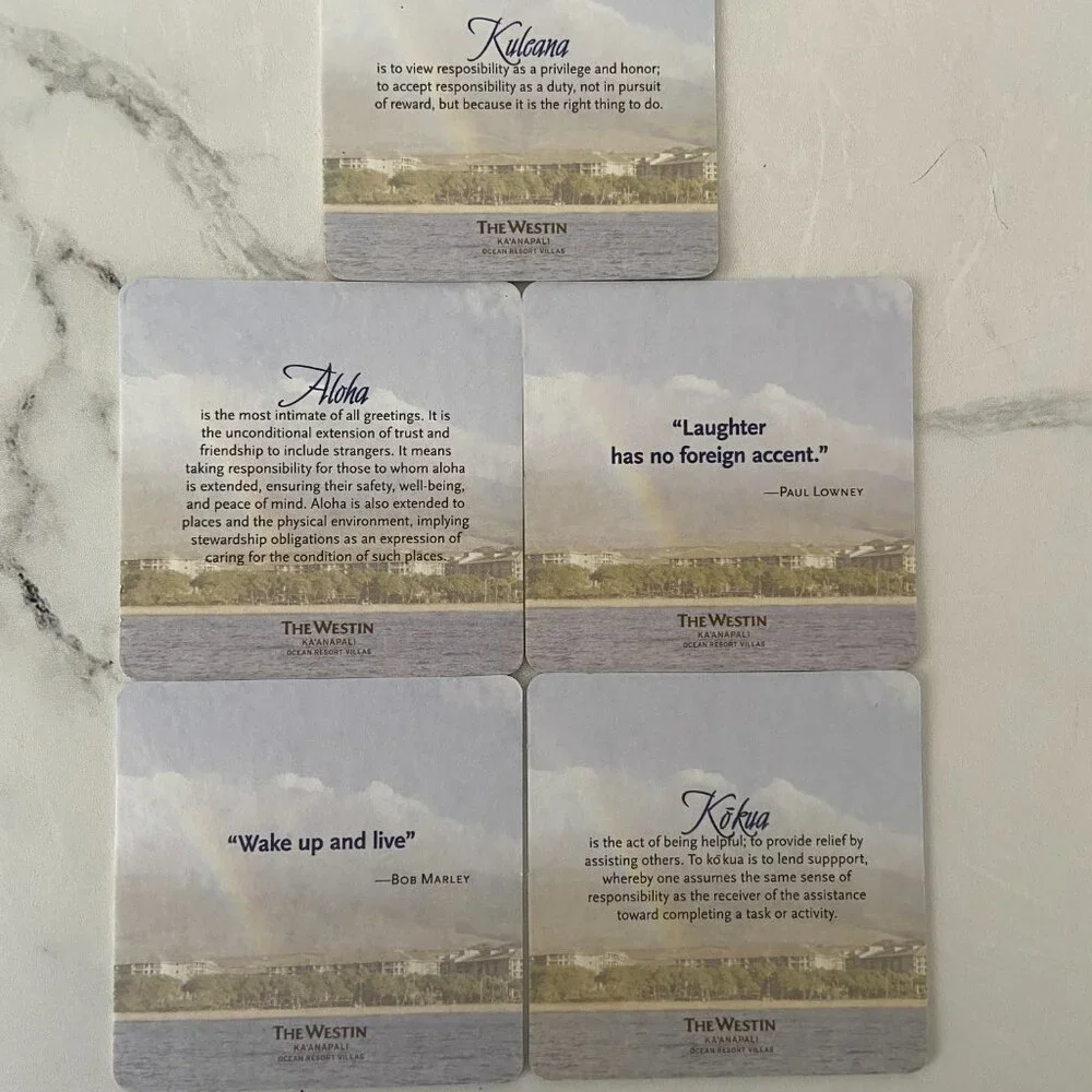 Hawaii Coasters, Boxed Set of 15, Ka'anapali